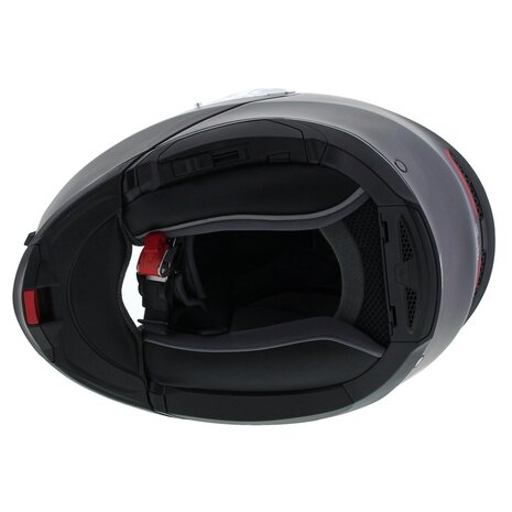 AGV Tourmodular motorhelm Frequency mat titanium rood systeemhelm - Maat XXL