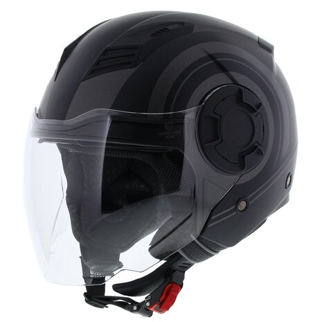 Vito Isola jethelm mat zwart titanium - Maat S