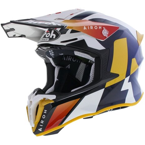 Airoh Twist 2.0 crosshelm Lift blauw oranje