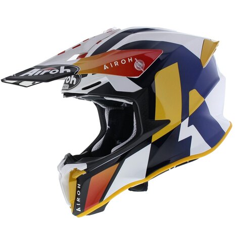 Airoh Twist 2.0 crosshelm Lift blauw oranje