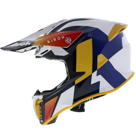 Airoh Twist 2.0 crosshelm Lift blauw oranje