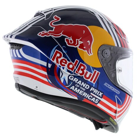 HJC RPHA 1 Red Bull Austin GP motorhelm wit blauw rood