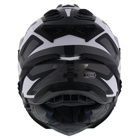 LS2 MX701 Explorer helm Alter Mat Zwart Wit - Maat XXL