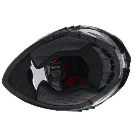 LS2 MX701 Explorer helm Alter Mat Zwart Wit - Maat XXL