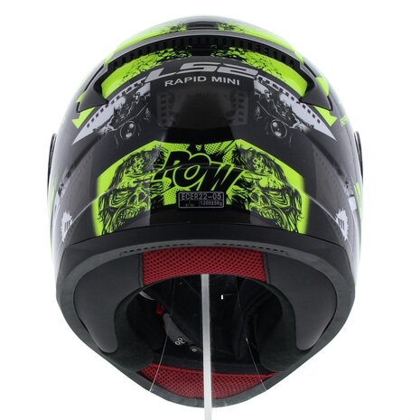 Kinderhelm LS2 FF353 Rapid mini Vignette glans zwart fluor geel - Maat kinder S / 47-48 CM