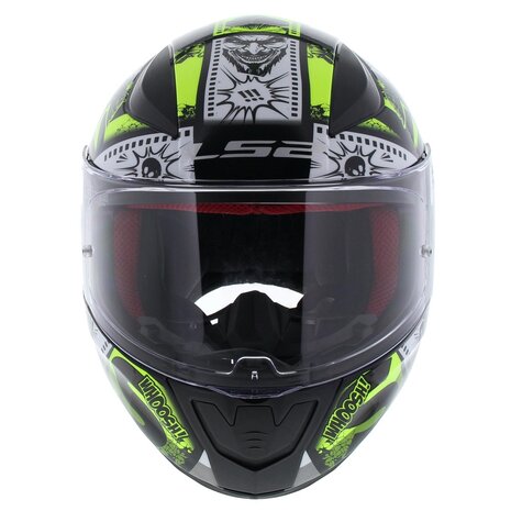 Kinderhelm LS2 FF353 Rapid mini Vignette glans zwart fluor geel - kinder M