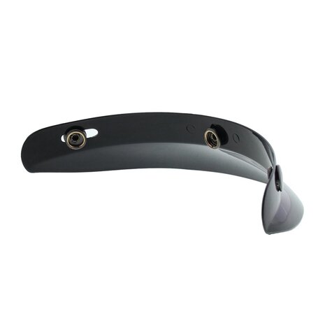 Zonne klep helm kort model glans zwart
