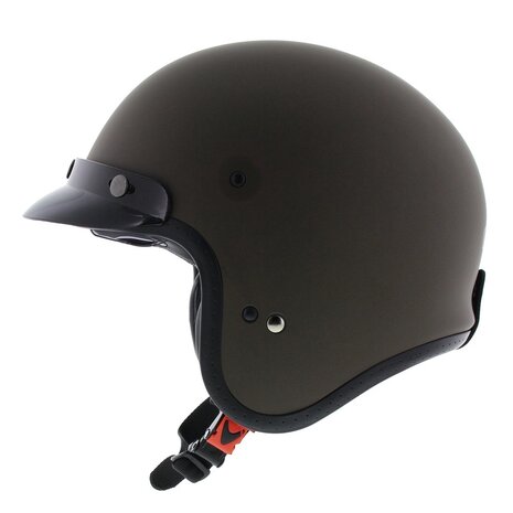 Zonne klep helm kort model glans zwart