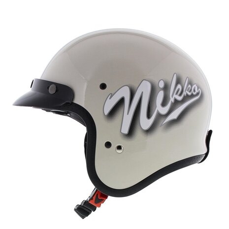 Zonne klep helm kort model glans zwart
