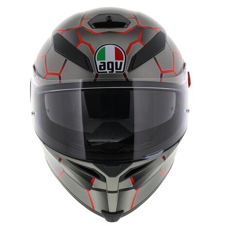 AGV K5-S Vulcanum Motorhelm rood