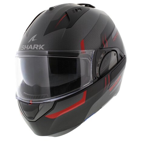 Shark EVO ES Kryd mat antraciet zwart rood - Maat XS
