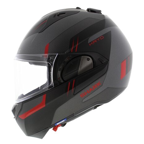 Shark EVO ES Kryd mat antraciet zwart rood - Maat XS