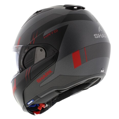 Shark EVO ES Kryd mat antraciet zwart rood - Maat XS