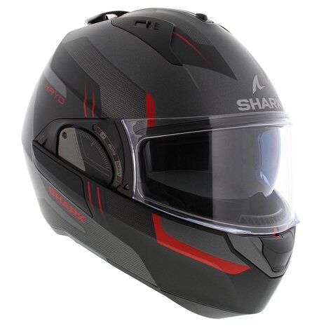 Shark EVO ES Kryd mat antraciet zwart rood - Maat XS