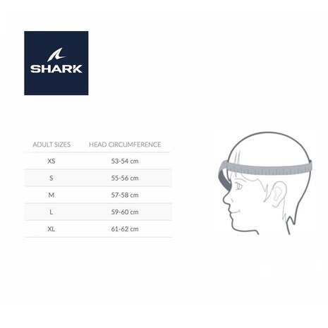 Shark EVO ES Kedje mat antraciet zwart - Maat XS
