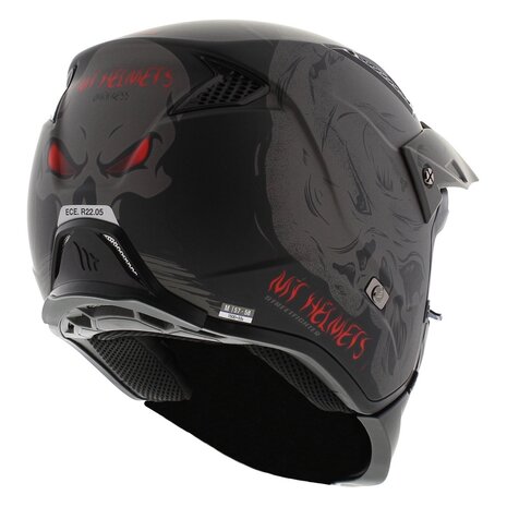 MT Streetfighter SV Darkness helm mat zwart grijs - Maat M