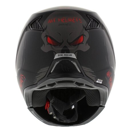 MT Streetfighter SV Darkness helm mat zwart grijs - Maat M