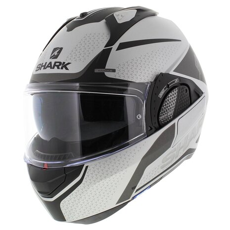 Shark EVO-GT systeemhelm motorhelm Encke mat zilver antraciet