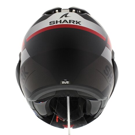 Shark EVO-GT systeemhelm motorhelm Tekline mat zwart zilver rood