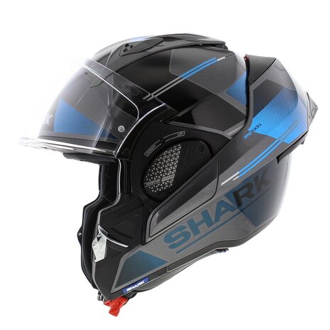 Shark EVO-GT systeemhelm motorhelm Tekline zilver blauw zwart