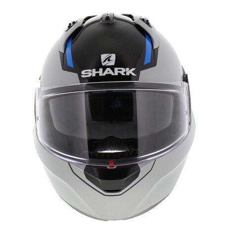 Shark EVO-GT systeemhelm motorhelm Sean zwart zilver blauw