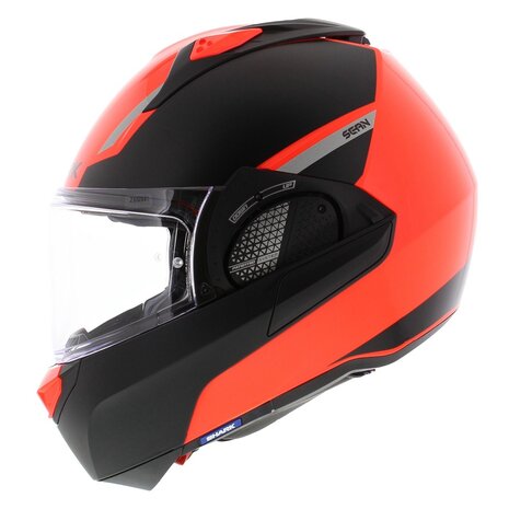 Shark EVO-GT systeemhelm motorhelm Sean oranje zwart zilver