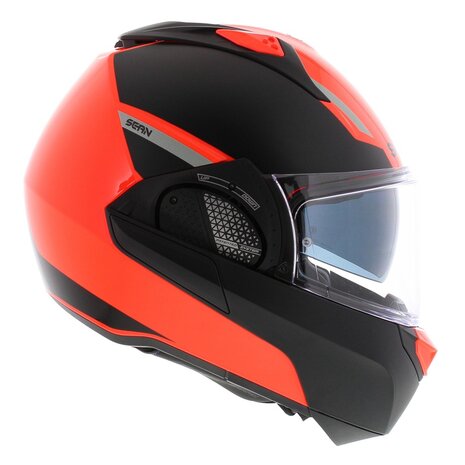 Shark EVO-GT systeemhelm motorhelm Sean oranje zwart zilver