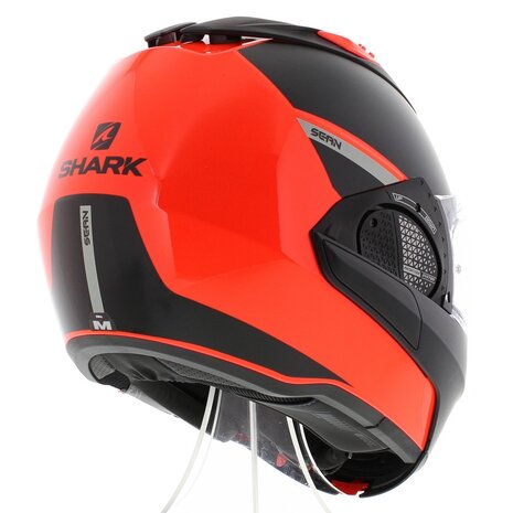Shark EVO-GT systeemhelm motorhelm Sean oranje zwart zilver