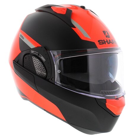 Shark EVO-GT systeemhelm motorhelm Sean oranje zwart zilver