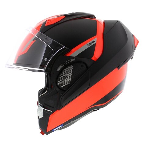 Shark EVO-GT systeemhelm motorhelm Sean oranje zwart zilver