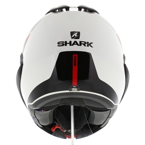 Shark EVO-GT systeemhelm motorhelm Sean wit zwart rood