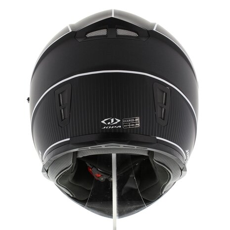 Jopa Sonic integraal helm mat zwart wit met zonnevizier - Maat M