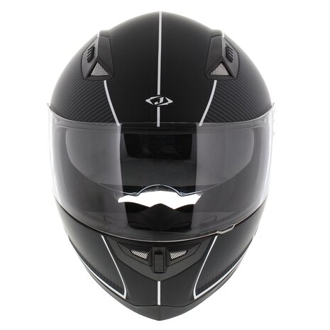 Jopa Sonic integraal helm mat zwart wit met zonnevizier - Maat M