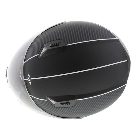 Jopa Sonic integraal helm mat zwart wit met zonnevizier - Maat M
