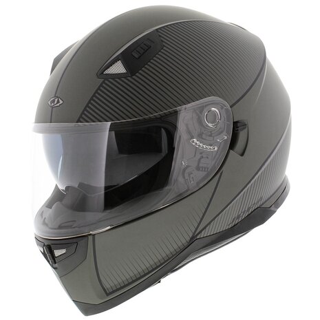 Jopa Sonic integraal helm mat grijs zwart met zonnevizier - Maat M