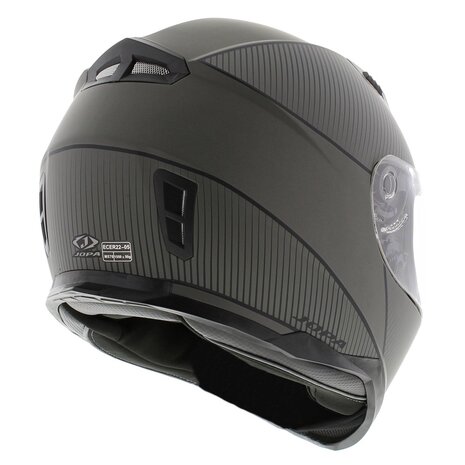 Jopa Sonic integraal helm mat grijs zwart met zonnevizier - Maat M