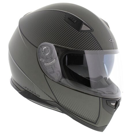 Jopa Sonic integraal helm mat grijs zwart met zonnevizier - Maat M