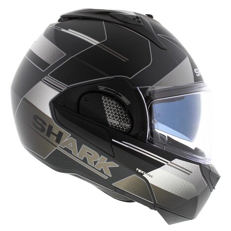 Shark EVO-GT systeemhelm motorhelm Tekline mat zwart antraciet