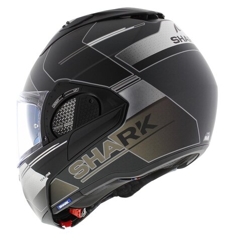 Shark EVO-GT systeemhelm motorhelm Tekline mat zwart antraciet