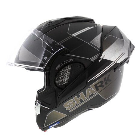 Shark EVO-GT systeemhelm motorhelm Tekline mat zwart antraciet