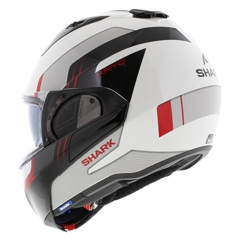 Shark EVO ES Kryd wit zwart rood - Maat XS