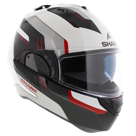 Shark EVO ES Kryd wit zwart rood - Maat XS