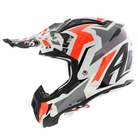 Airoh Aviator Ace crosshelm Swoop glans zwart oranje wit