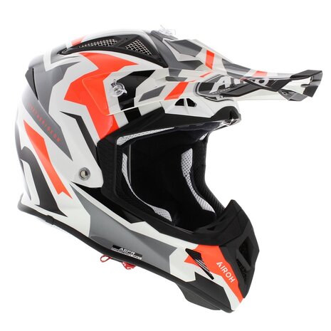 Airoh Aviator Ace crosshelm Swoop glans zwart oranje wit