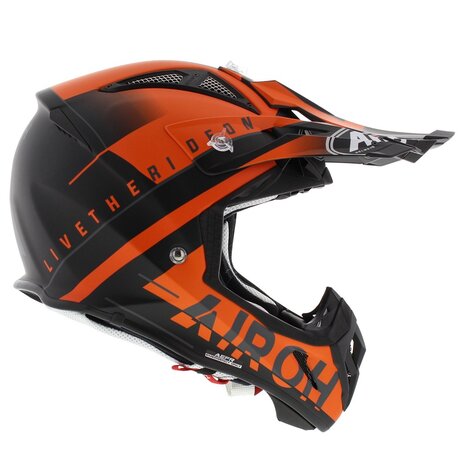 Airoh Aviator Ace crosshelm Amaze mat zwart oranje - Maat S