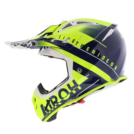 Airoh Aviator Ace crosshelm Amaze glans blauw geel