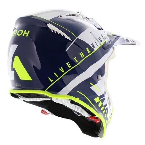 Airoh Aviator Ace crosshelm Amaze glans blauw geel