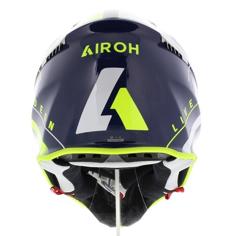 Airoh Aviator Ace crosshelm Amaze glans blauw geel