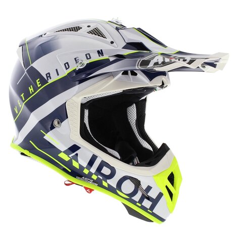 Airoh Aviator Ace crosshelm Amaze glans blauw geel