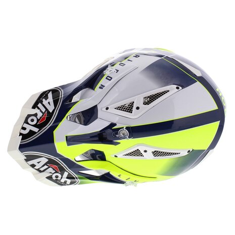 Airoh Aviator Ace crosshelm Amaze glans blauw geel